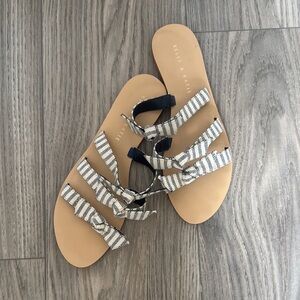 Kelly & Katie Navy and White Striped Sandals